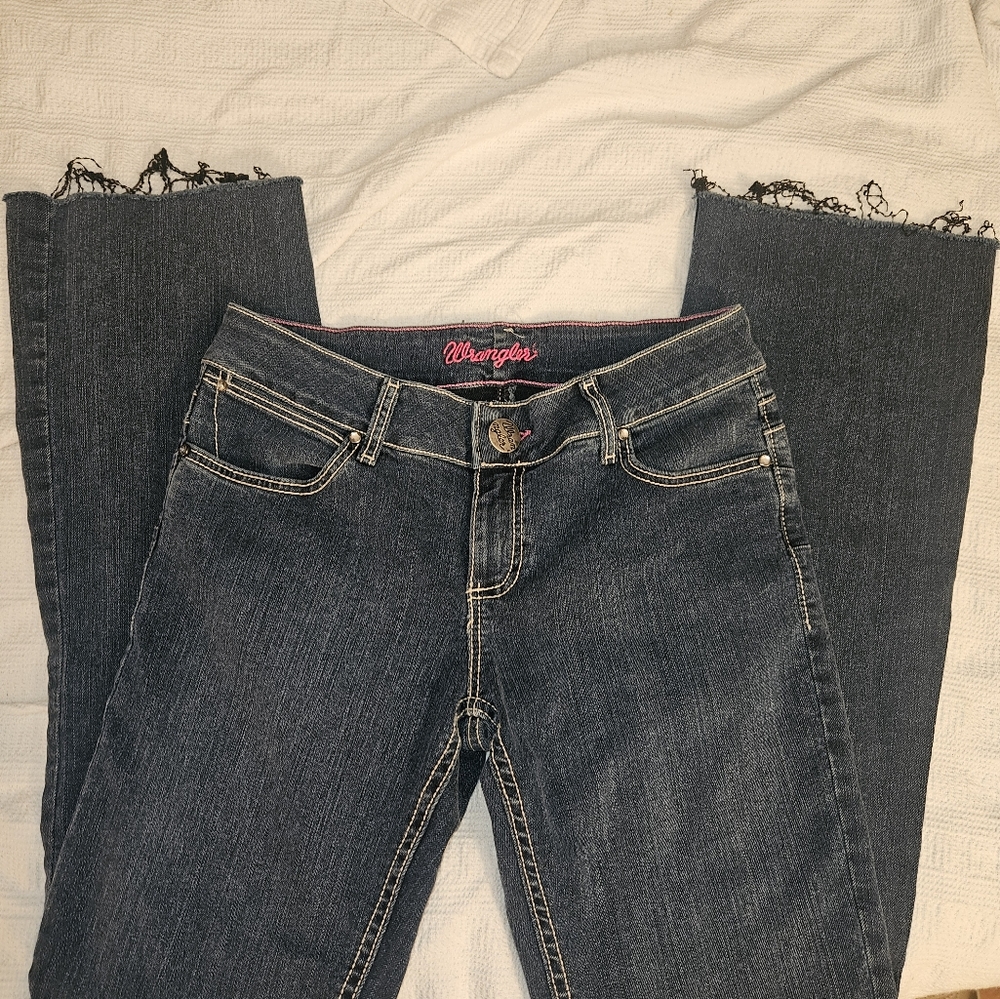 Wrangler Bootcut Low-rise CUTE bling, Pink Hem, Jeans